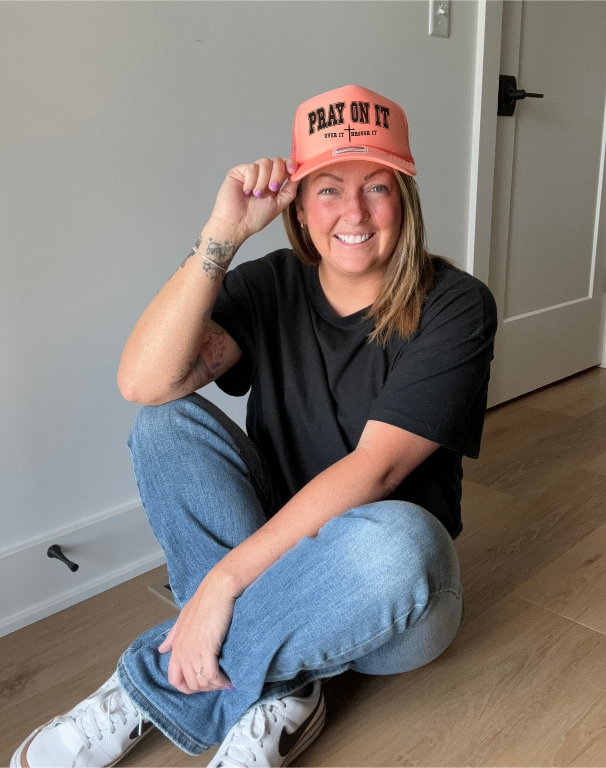 Pray On It Trucker Hat Bad Addiction