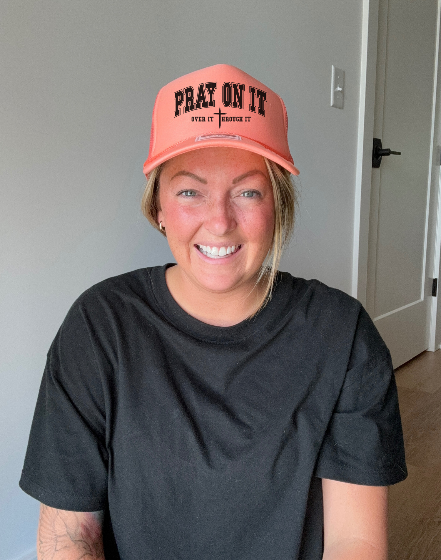 Pray On It Trucker Hat Bad Addiction
