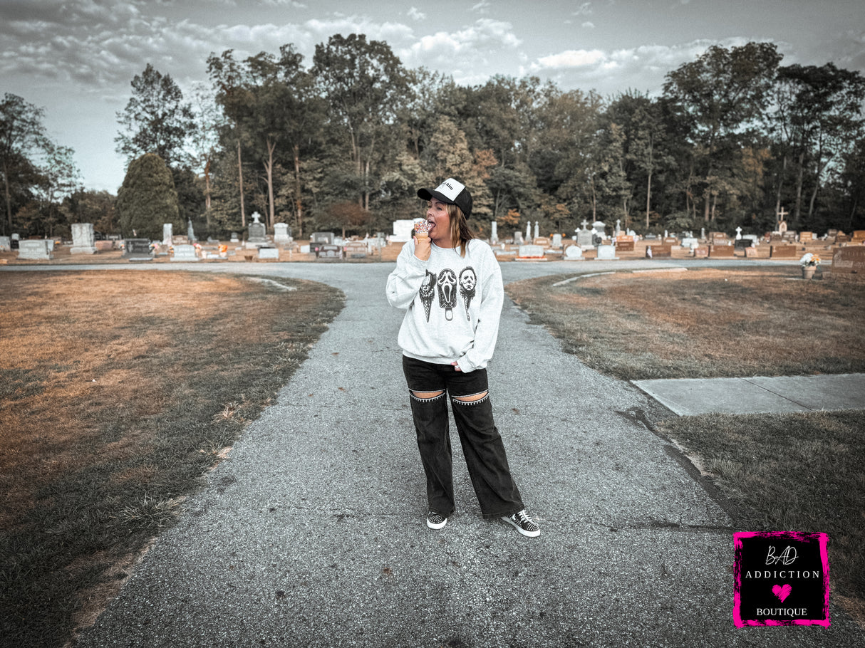 Horror Ice Cream Sweatshirt Bad Addiction Boutique