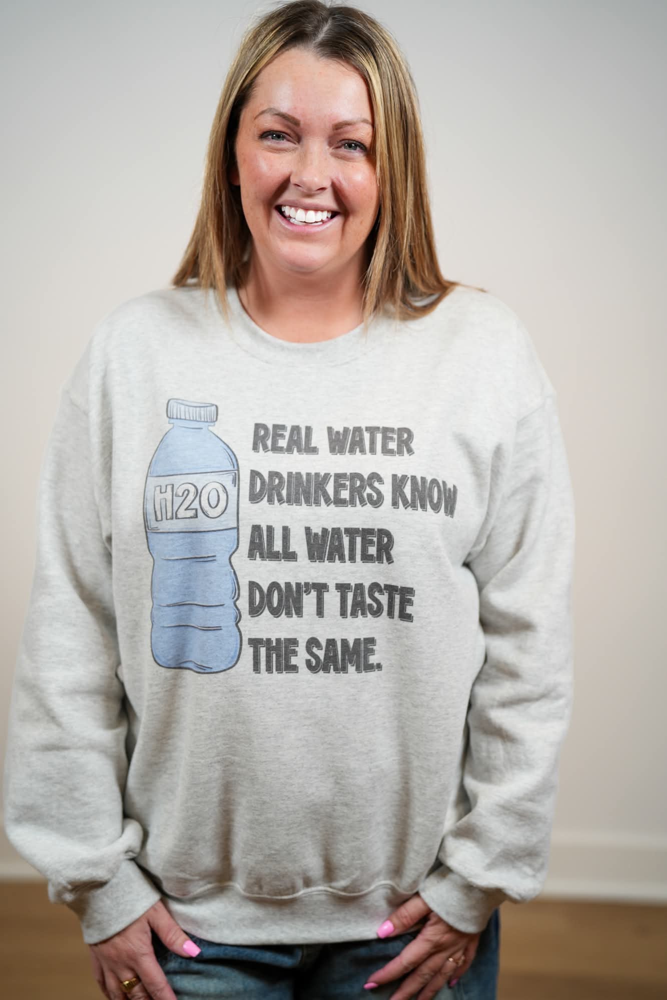 Real Water Drinkers Sweatshirt - Bad Addiction Exclusive Design!