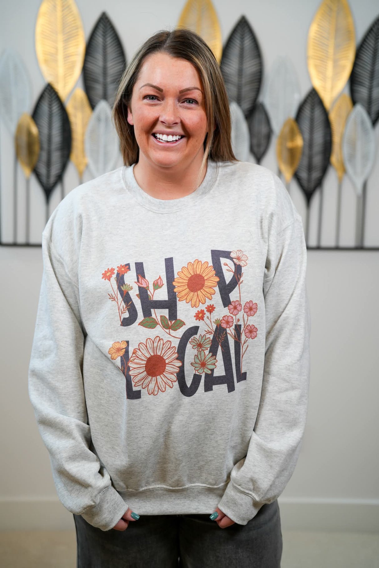 Shop Local Floral Sweatshirt