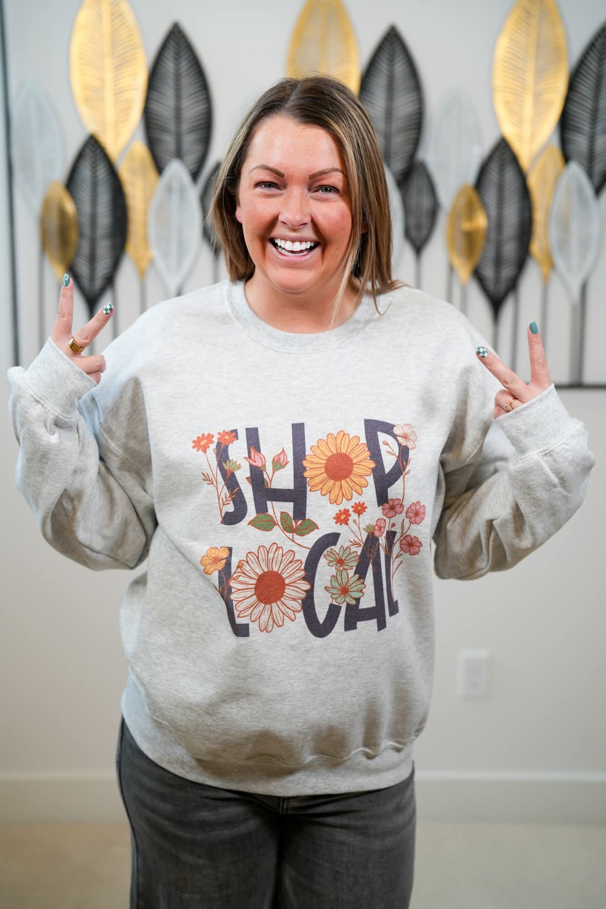 Shop Local Floral Sweatshirt