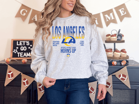 Los Angeles Rams Horns Up Crew shop.hp.wholesale