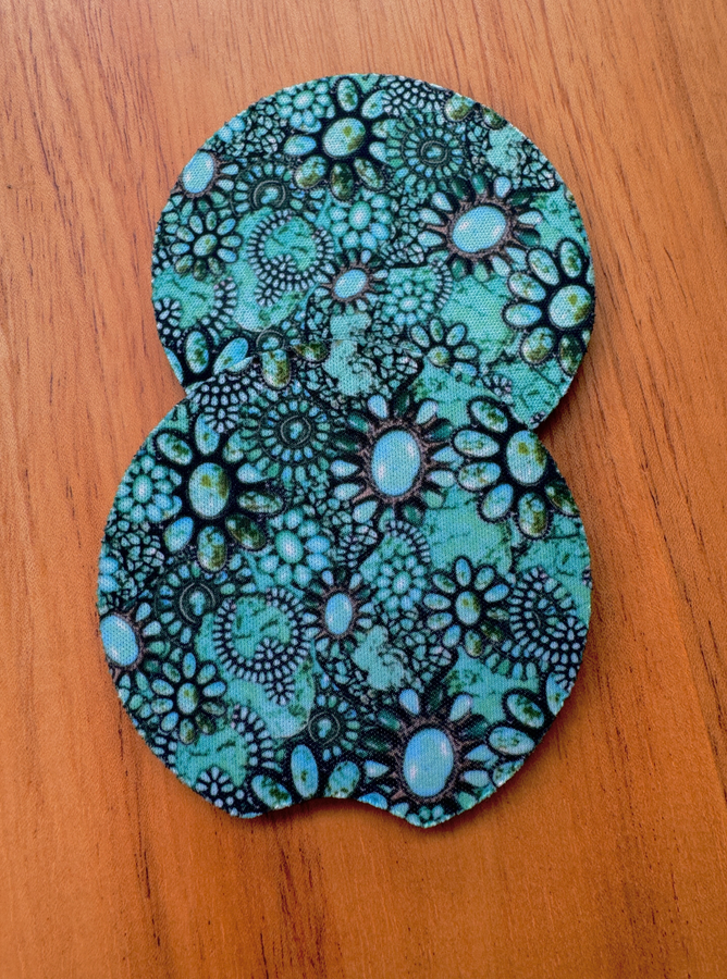 Western Turquoise - Car Coaster Set