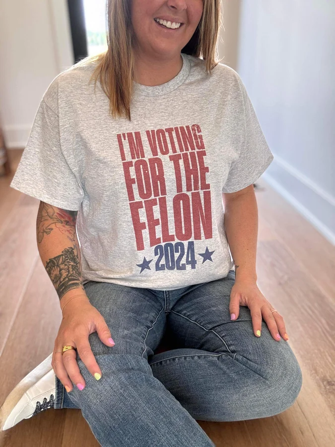 Voting For The Felon 2024 Tee