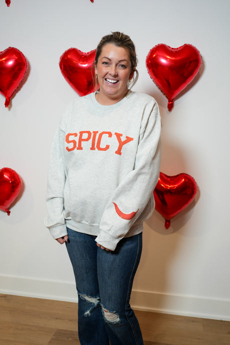 Spicy Sweatshirt With Chili Pepper Sleeve Bad Addiction