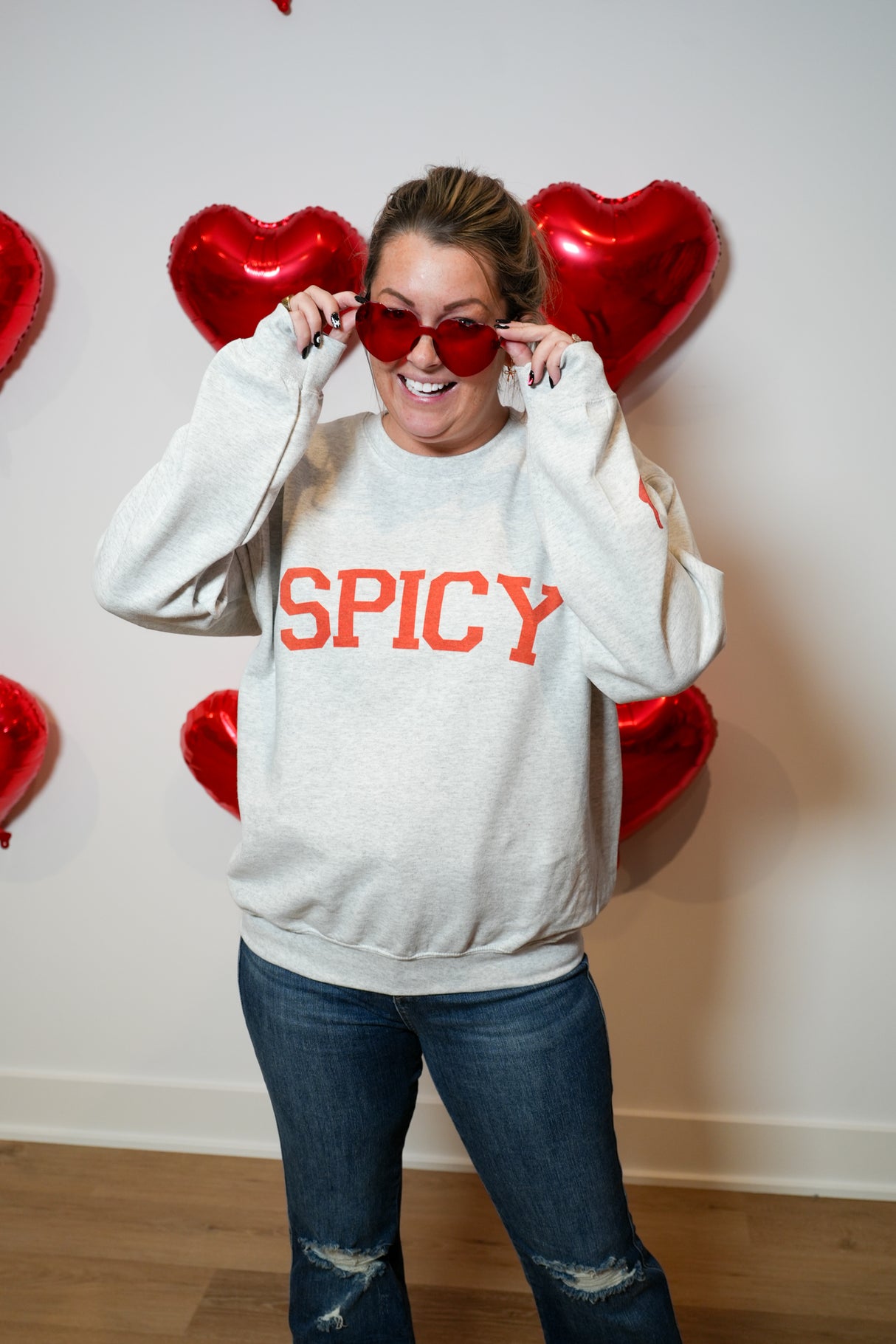 Spicy Sweatshirt With Chili Pepper Sleeve Bad Addiction