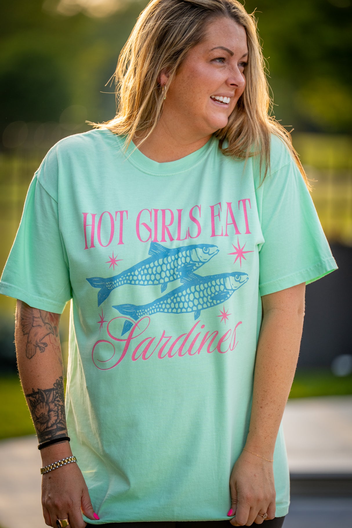 Hot Girls Eat Sardines Comfort Colors Tee