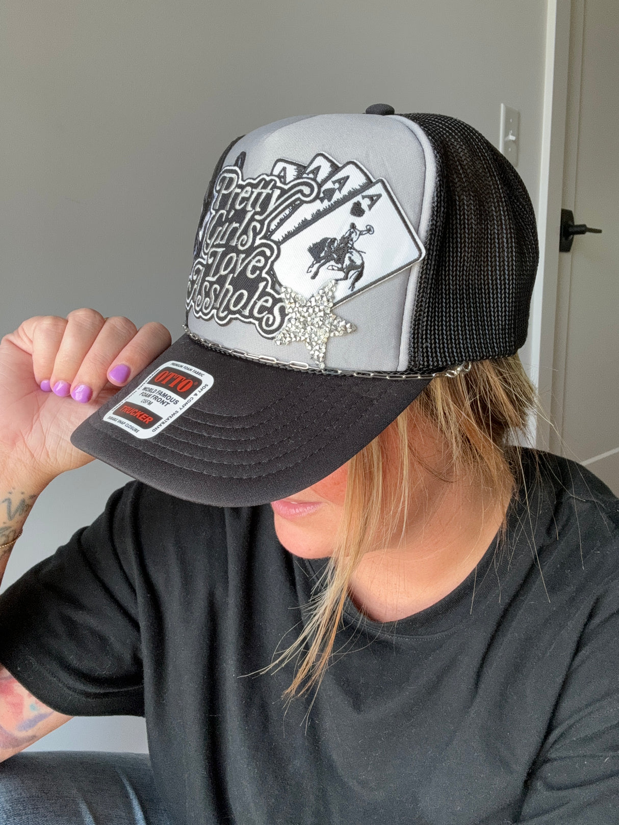 Pretty Girls Love A.Holes Completed Trucker Hat