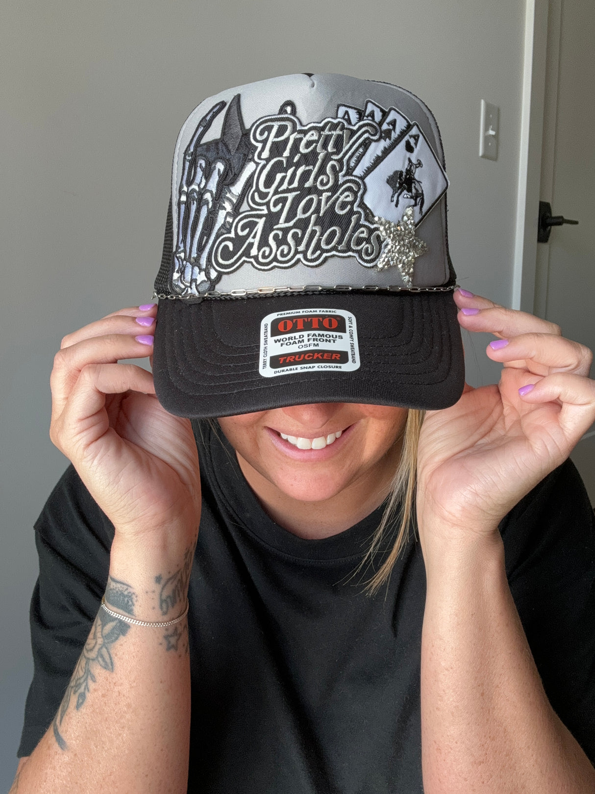 Pretty Girls Love A.Holes Completed Trucker Hat