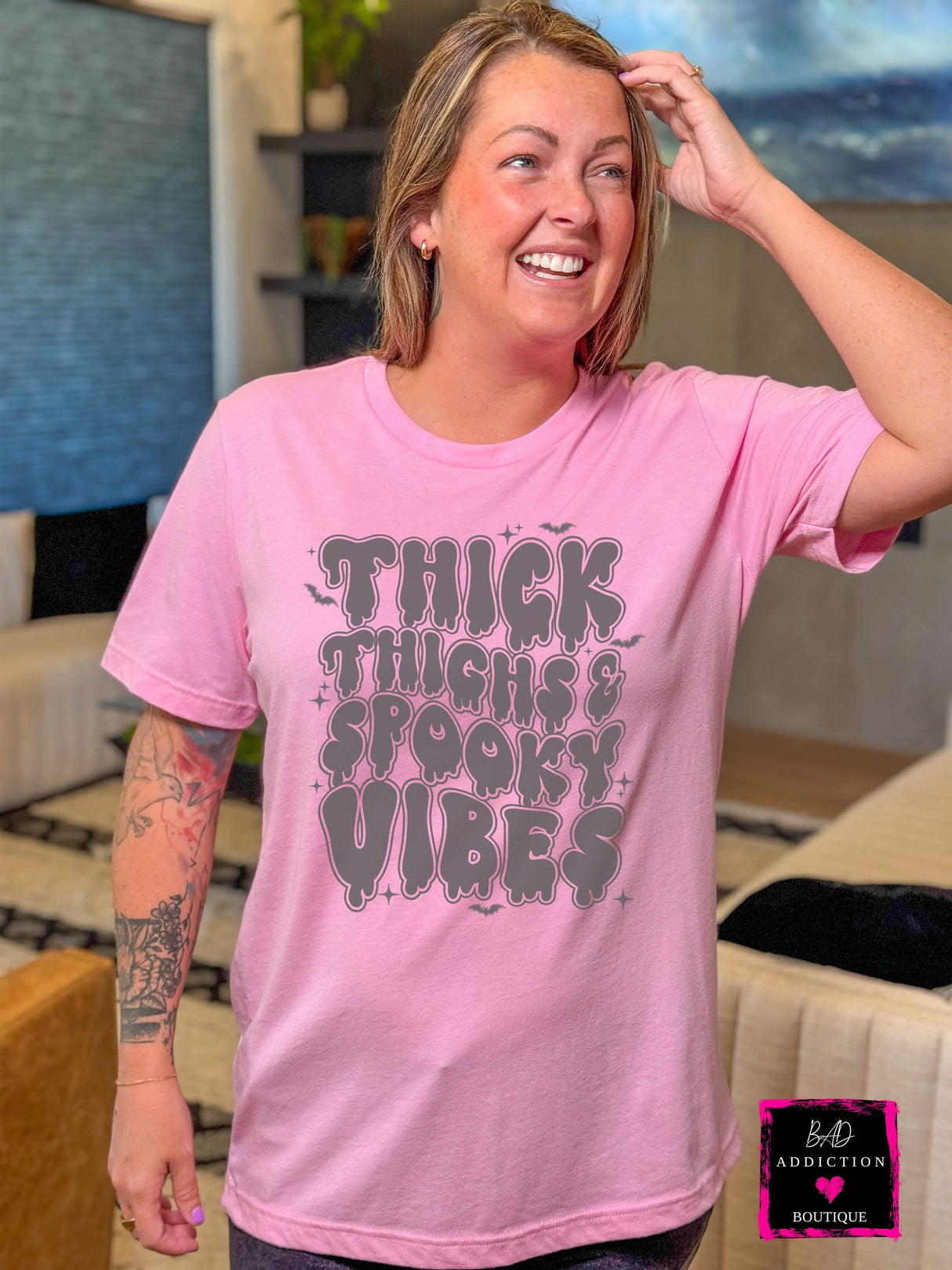 Thick Thighs Spooky Vibes T-Shirt