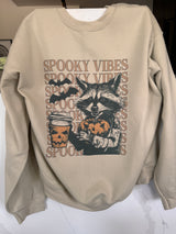 Spooky Vibes Raccoon Sweatshirt