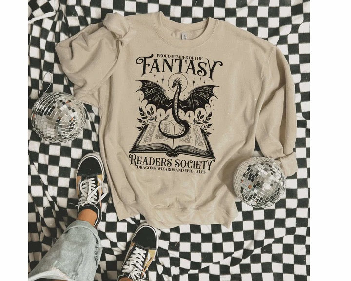 Fantasy Readers Society Sand Sweatshirt Bad Addiction