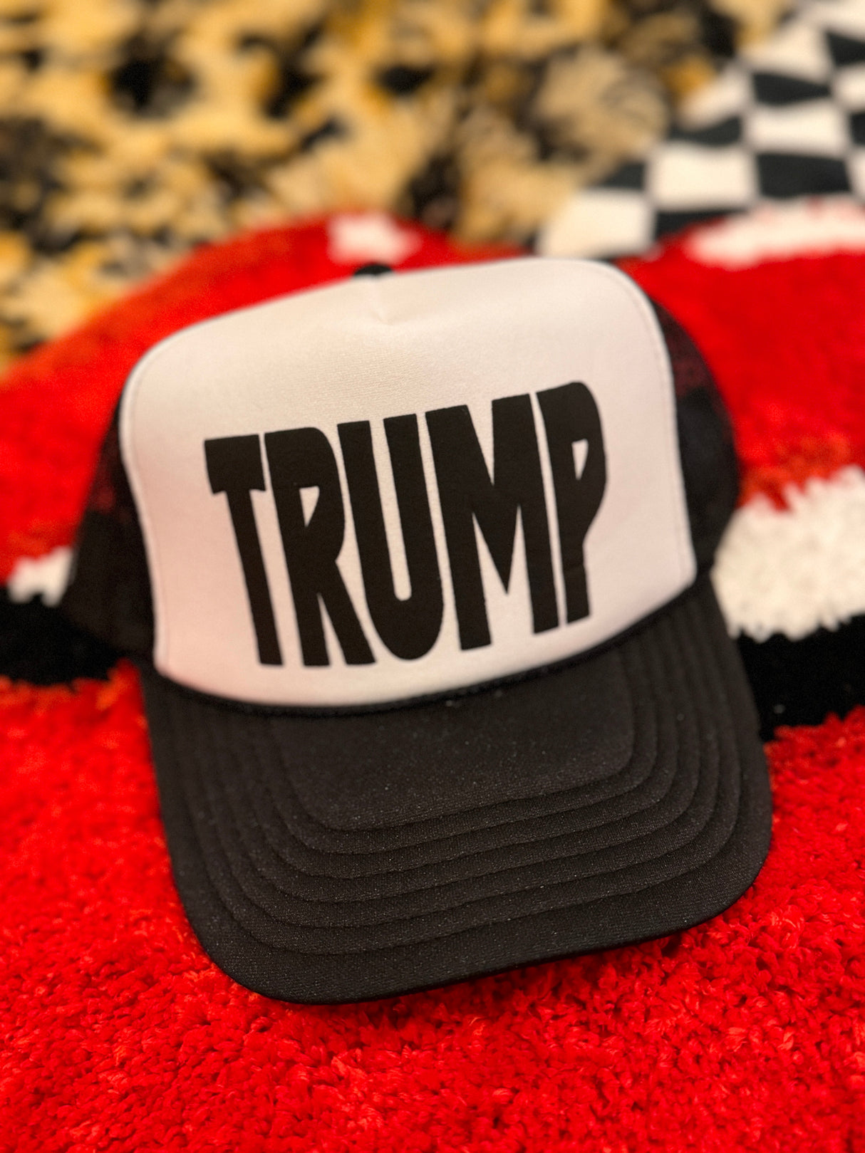 Puff TRUMP Black/White Trucker Hat